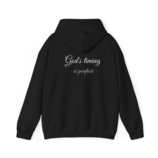 Hoodie — "God's timing is perfect" Inspirational Christian Hoodie